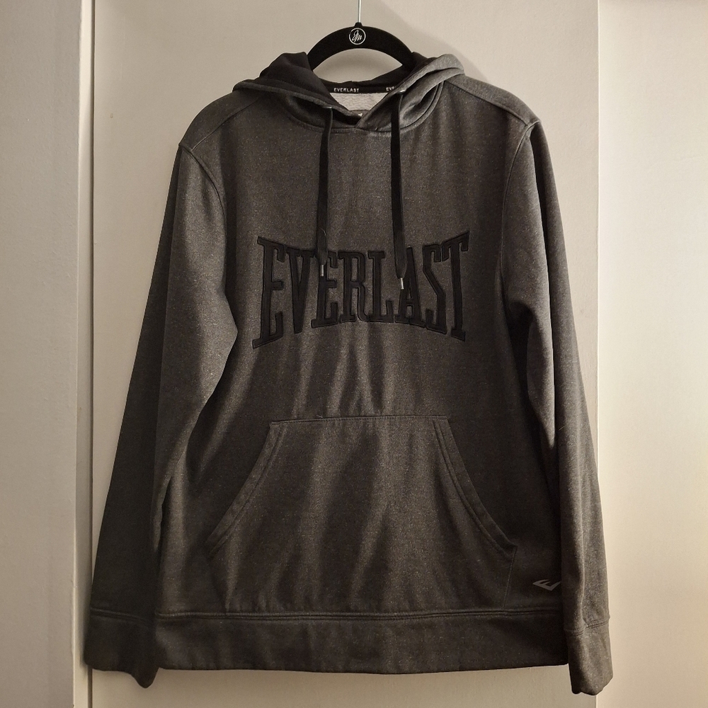 Everlast Men's Gray Hoodie With Black Lettering